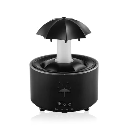 Creative Umbrella Water Drop Air Humidifier and Aromatherapy Diffuser with Colorful Raindrop Light